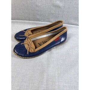 CHOOKA Navy Duck Skimmer Waterproof Rain Ballet Flats Rubber Size 9